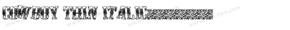 Cowboy Thin Italic字体转换